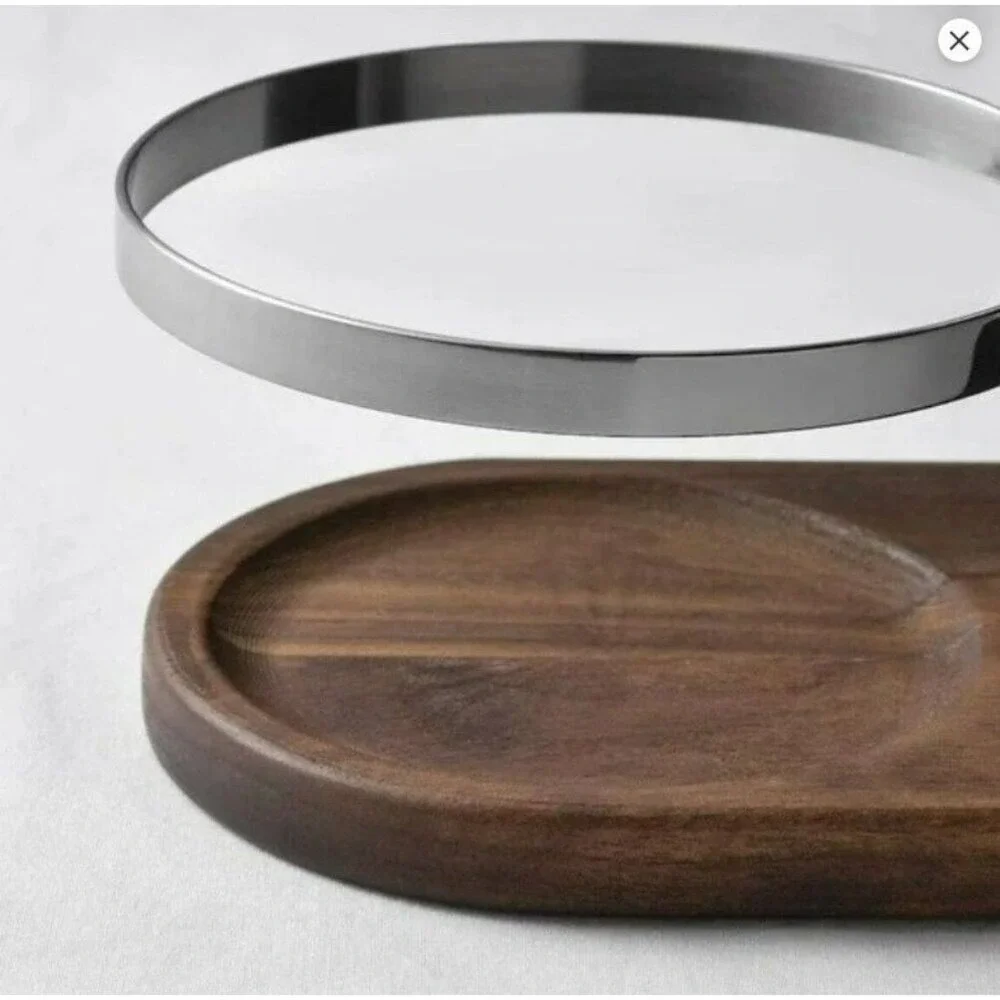 IKEA KROSAMOS Holder for Jars Bottles, Walnut/Steel‎ Bottle Holder